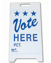 vote here sign