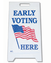 early voting sign