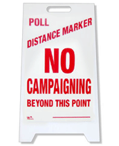 electronic voting here sign