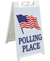 voting sign stands
