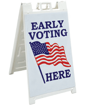 voting sign stands