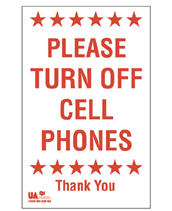 please yurn off cell phones sign