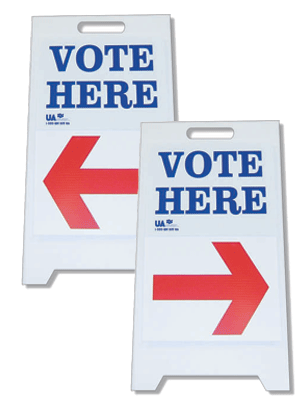 Vote Here Sign