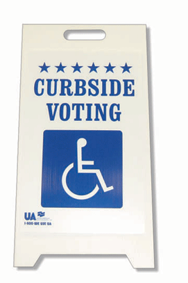 Curbside Voting Sign