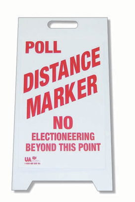 Poll Distance Marker Sign